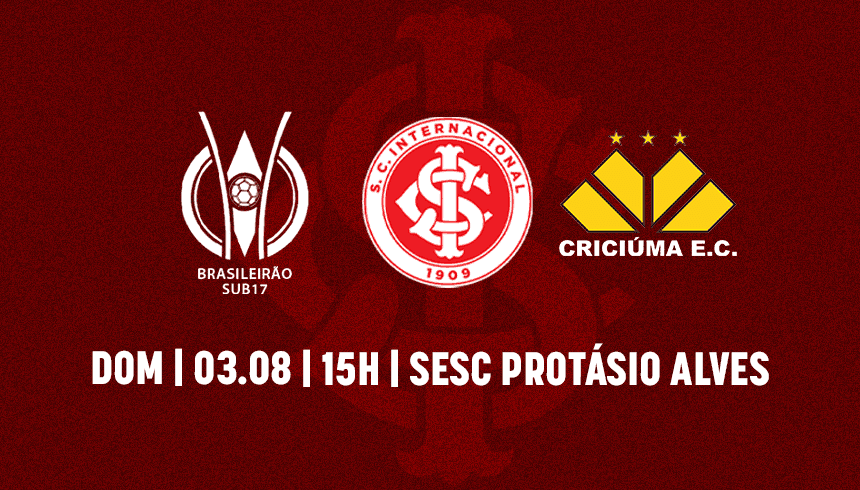 Serviço de jogo: Internacional x Criciúma | Campeonato Brasileiro Feminino Sub-1...